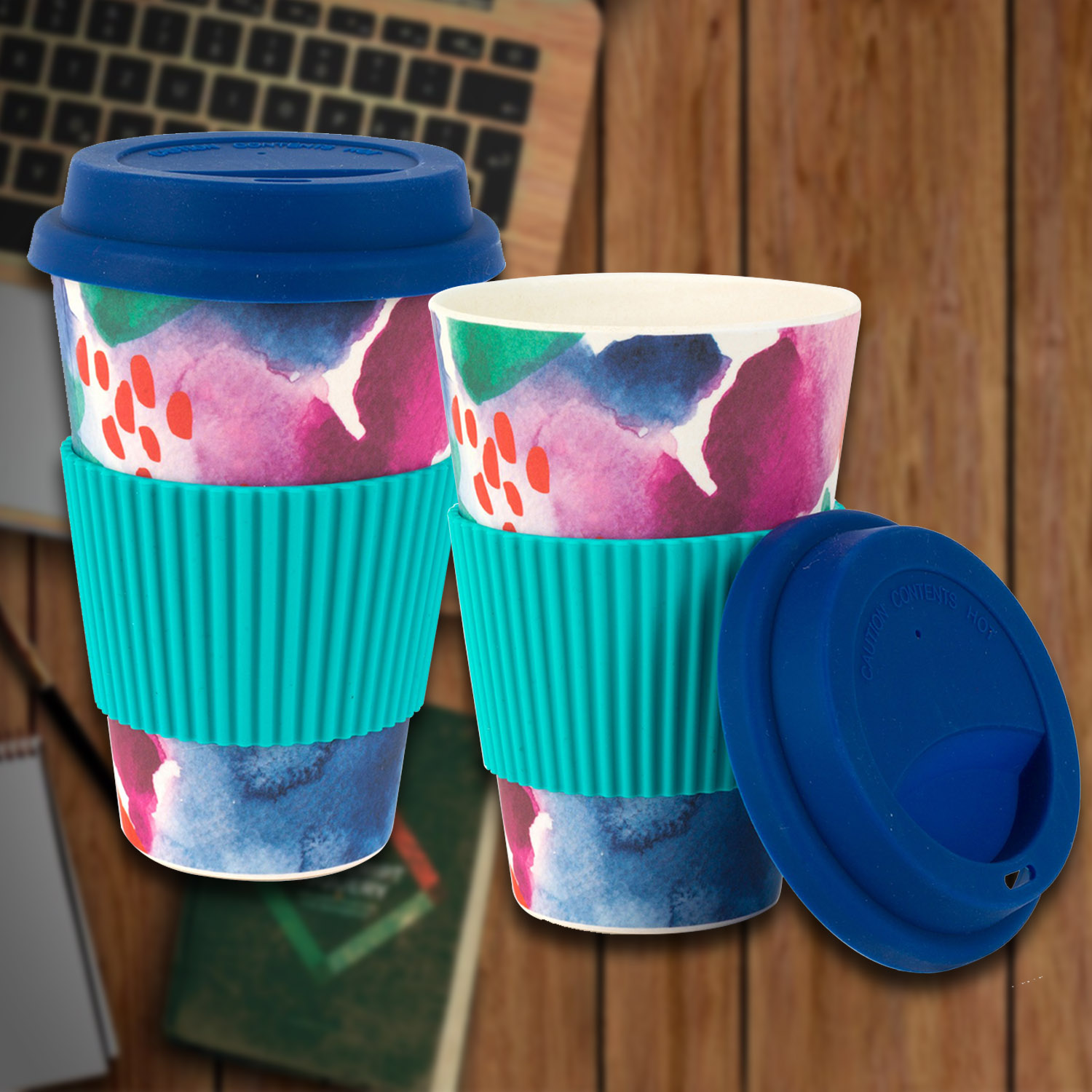 Cambridge Reusable Bamboo Fibre Ecoffee Cups Tea Coffee Mugs Travel Mug